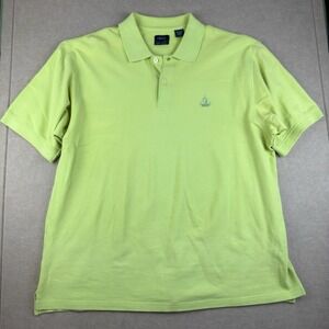 Vintage Izod Polo Shirt‎ Men L Green Apple Crest Logo Silk Wash Golf Philippines